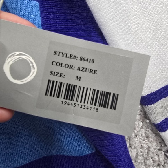 Habitat Sweater Womens Medium Blue Long Sleeve Pullover Stretch Knit Cotton - Picture 5 of 12